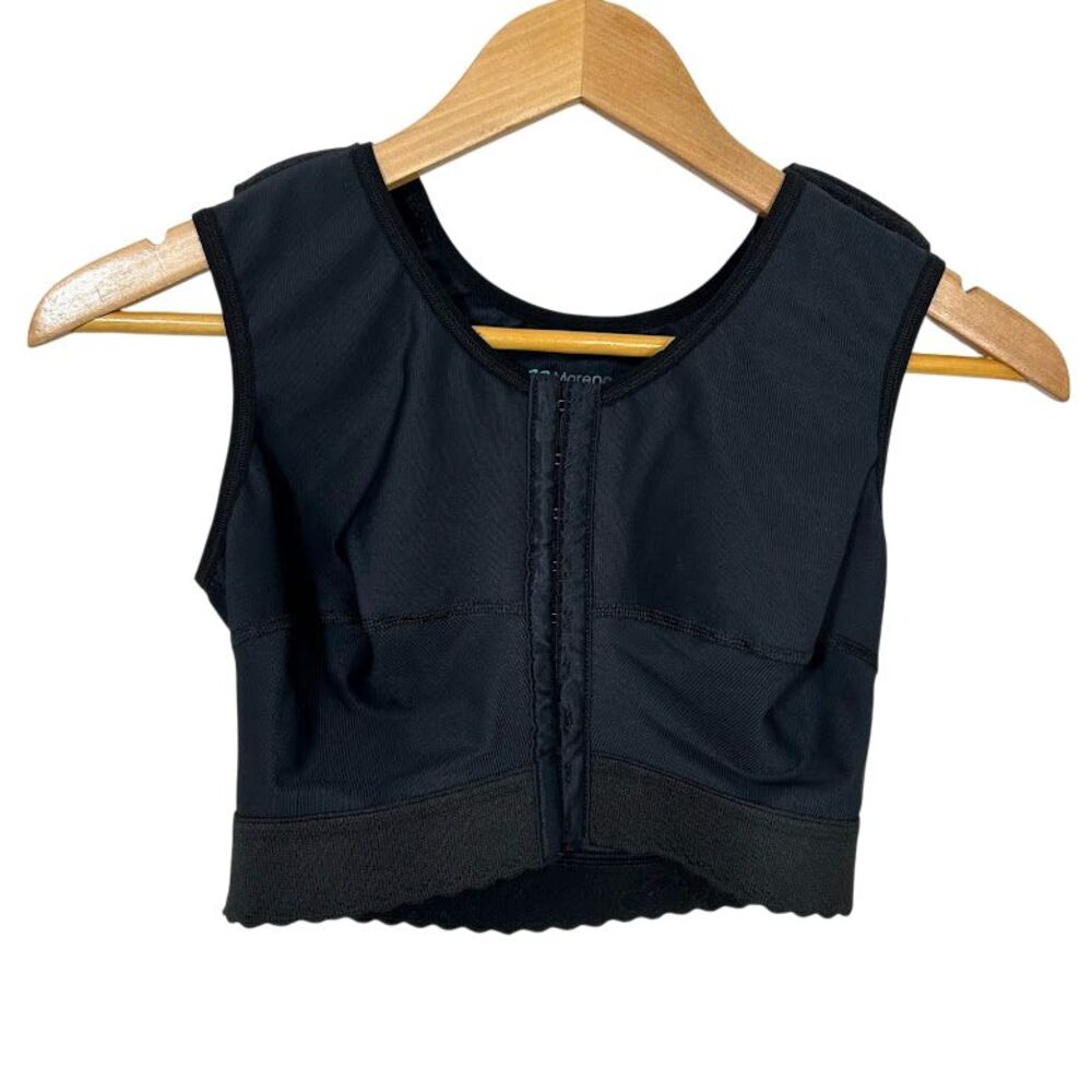 Marena Recovery Post Surgery Compression Vest Black L Hook & Eye Bra